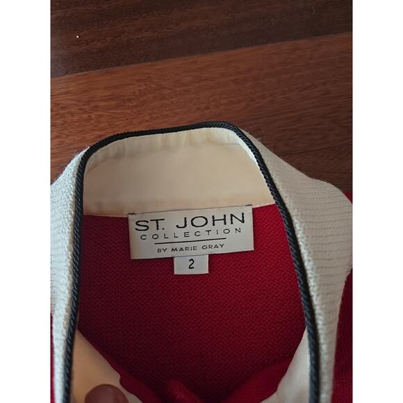 BEAUTIFUL St John collection Blazer jacket red size 2 - Picture 5 of 8